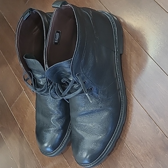 ALLEN Edmonds black Leather Men's Alpine Chukka Boot ankle shoes - Picture 4 of 14